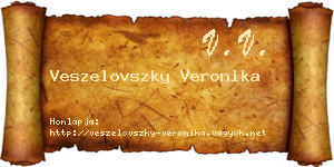 Veszelovszky Veronika névjegykártya