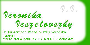 veronika veszelovszky business card